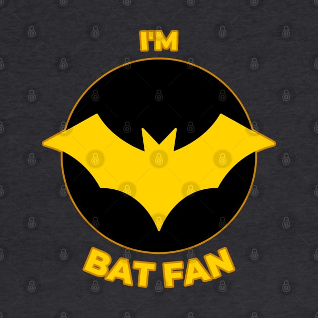 Bat Fan (Black and Gold) by Daily Detour